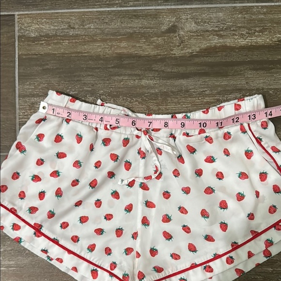 REVOLVE PLUSH White and Red Strawberry Pajama Shorts - Picture 4 of 6